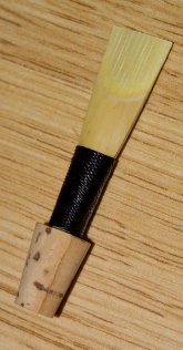 Double reed for bombard B flat
