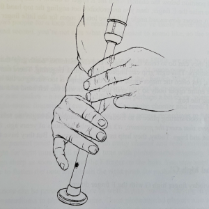 Position des doigts sur le practice